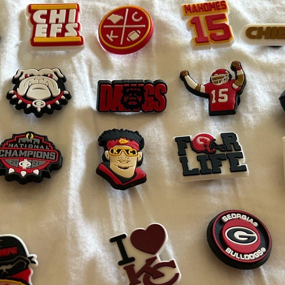 Shoe Charms for crocs clogs Decoration, Team Charms for Chiefs sports fans 42 pc - Picture 9 of 10